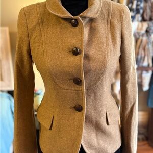 J. Crew Women's Brown Blazer with Button Detail